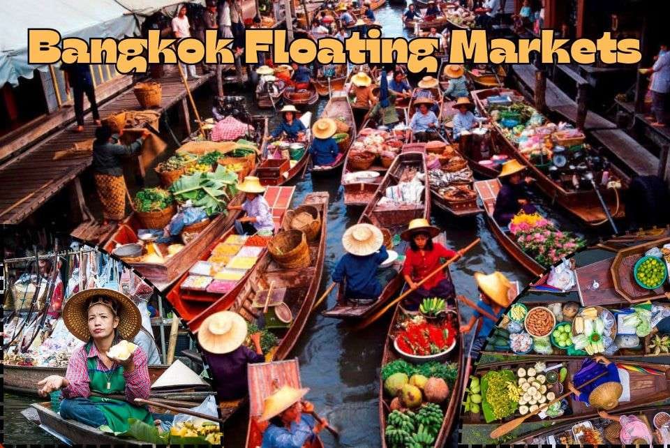 A wonderful floating market in Bangkok